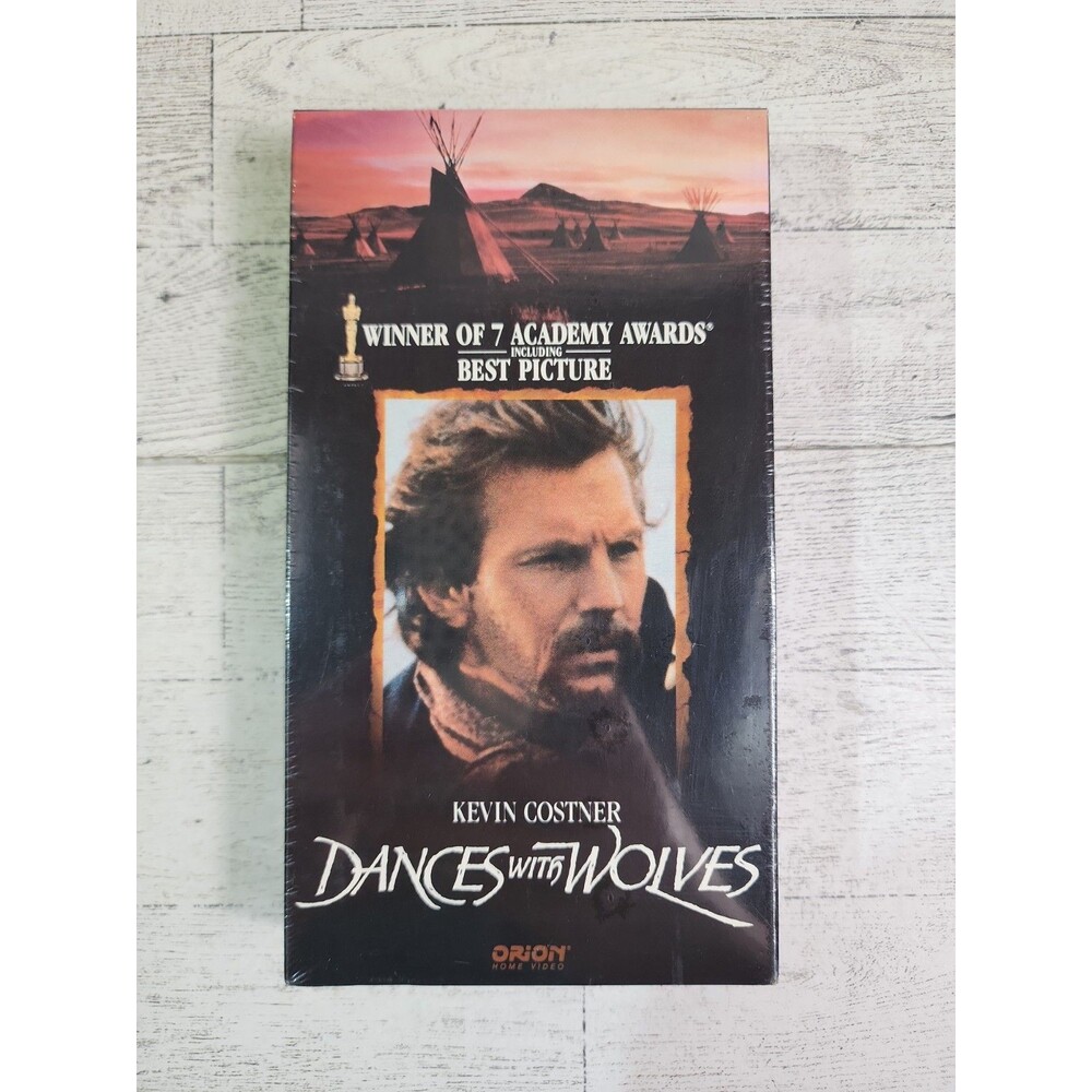 NEW "Dances With Wolves" VHS Movie Kevin Costner SEALED Watermarks Orion 1990